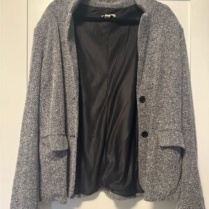 Women's Gray Herringbone Jacket